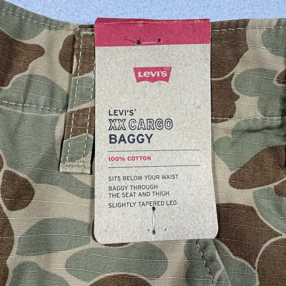 Levi's XX Cargo Baggy Mens 30x30 Brown Camo Ripstop Tapered Leg Pants NWT - Picture 9 of 9
